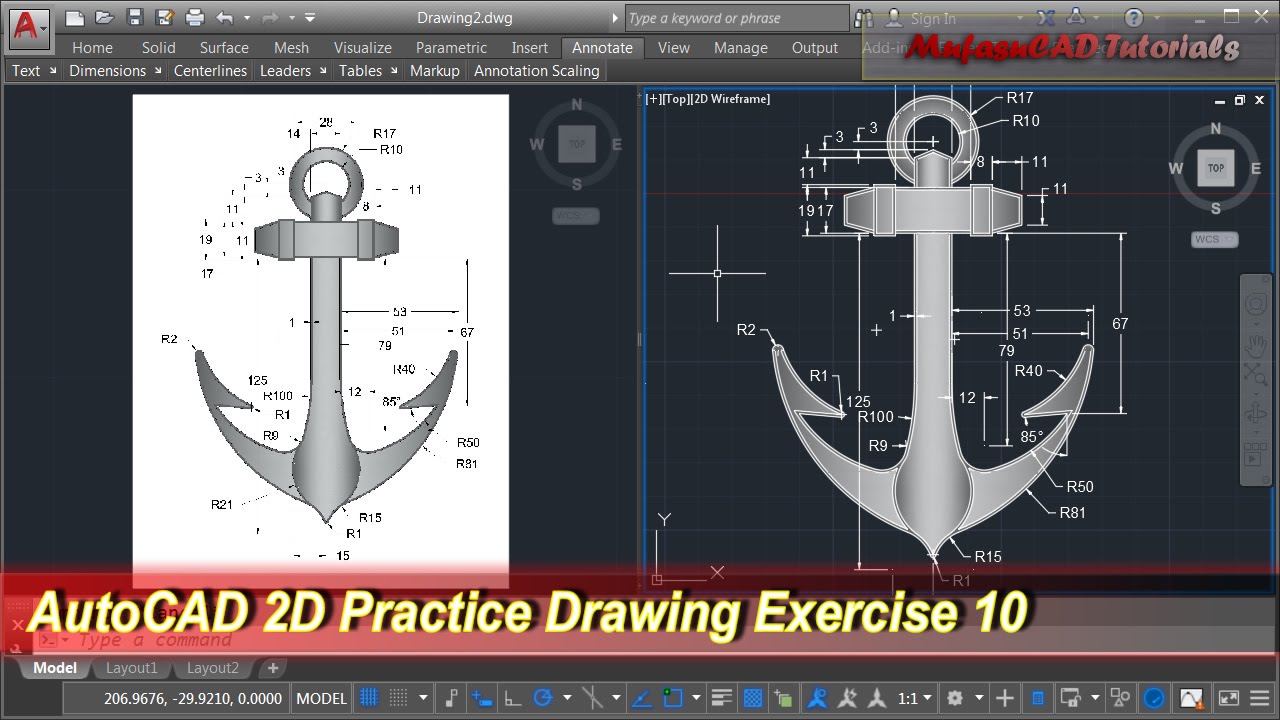 cad drawing exercises